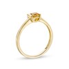 Thumbnail Image 3 of 4.0mm Princess-Cut Citrine Solitaire Channel-Set Ring in 10K Gold