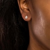 Pear-Shaped Composite White Lab-Created Sapphire Teardrop Stud Earrings in Sterling Silver