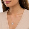 Thumbnail Image 2 of 1.00 CT. T.W. Composite Oval Diamond Frame Vintage-Style Pendant in 10K White Gold