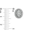 Thumbnail Image 3 of 1.00 CT. T.W. Composite Oval Diamond Frame Vintage-Style Stud Earrings in 10K White Gold