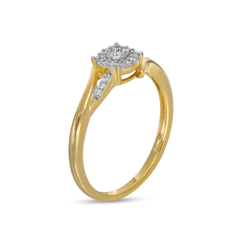 0.10 CT. T.W. Composite Diamond Bypass Promise Ring in 10K Gold