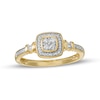 Thumbnail Image 0 of 0.16 CT. T.W. Composite Cushion-Shaped Diamond Frame Promise Ring in 10K Gold