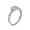 Thumbnail Image 2 of 0.10 CT. T.W. Composite Cushion-Shaped Diamond Twist Shank Promise Ring in 10K White Gold