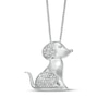 Thumbnail Image 1 of Diamond Accent Dog Pendant in Sterling Silver