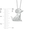 Thumbnail Image 3 of Diamond Accent Dog Pendant in Sterling Silver