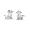 Thumbnail Image 1 of Diamond Accent Dog Stud Earrings in Sterling Silver