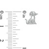 Thumbnail Image 3 of Diamond Accent Dog Stud Earrings in Sterling Silver