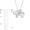 Thumbnail Image 3 of Diamond Accent Elephant Pendant in Sterling Silver