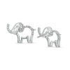 Thumbnail Image 1 of Diamond Accent Elephant Stud Earrings in Sterling Silver