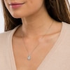 Thumbnail Image 2 of Black Enhanced and White Diamond Accent Owl Pendant in Sterling Silver