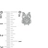Thumbnail Image 3 of Diamond Accent Owl Stud Earrings in Sterling Silver