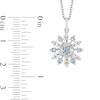 Thumbnail Image 6 of Enchanted Disney Elsa Swiss Blue Topaz and 0.147 CT. T.W. Diamond Snowflake Pendant and Earrings Set in Sterling Silver