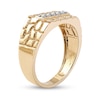 Thumbnail Image 1 of Men's Diamond Accent Five Stone Rectangle Nugget Wedding Band in 10K Gold