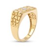 Thumbnail Image 1 of Men's 0.05 CT. T.W. Diamond Solitaire Star Nugget Wedding Band in 10K Gold