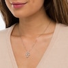 Thumbnail Image 2 of Diamond Accent Angel Cat Pendant is fashioned in Sterling Silver