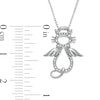 Thumbnail Image 3 of Diamond Accent Angel Cat Pendant is fashioned in Sterling Silver