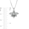 Thumbnail Image 2 of Black Enhanced and White Diamond Accent Bee Pendant in Sterling Silver