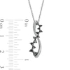 0.25 CT. T.W. Black Enhanced Diamond Scatter Twist Pendant in Sterling Silver