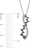 Thumbnail Image 3 of 0.25 CT. T.W. Black Enhanced Diamond Scatter Twist Pendant in Sterling Silver