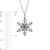 Thumbnail Image 2 of 0.10 CT. T.W. Black Enhanced Diamond Snowflake Pendant in Sterling Silver