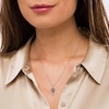 Thumbnail Image 2 of 0.04 CT. T.W. Black Enhanced and White Diamond Wing Pendant in Sterling Silver
