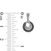 Thumbnail Image 3 of 0.20 CT. T.W. Black Enhanced and White Diamond Spiral Drop Earrings in Sterling Silver