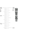 Thumbnail Image 3 of 0.25 CT. T.W. Black Enhanced and White Diamond "V" Pattern Hoop Earrings in Sterling Silver