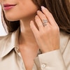 Thumbnail Image 2 of 0.10 CT. T.W. Black Diamond Leaf Wrap Ring in Sterling Silver