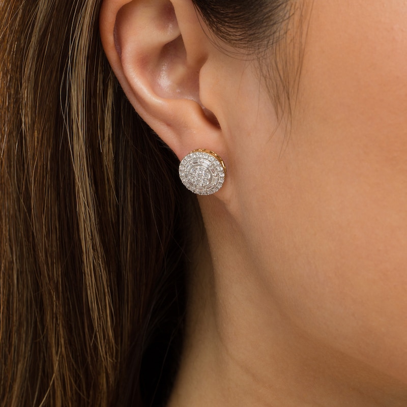 1.00 CT. T.W. Composite Diamond Stud Earrings in 10K Gold