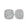 Thumbnail Image 1 of 1.00 CT. T.W. Composite Cushion-Shaped Diamond Stud Earrings in 10K White Gold