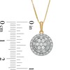 Thumbnail Image 3 of 0.50 CT. T.W. Composite Oval Diamond Frame Pendant in 10K Gold