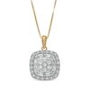 0.50 CT. T.W. Composite Cushion-Shaped Diamond Frame Pendant in 10K Gold