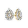Thumbnail Image 1 of 1.00 CT. T.W. Diamond Frame Pear-Shaped Stud Earrings in 10K Gold