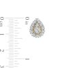 Thumbnail Image 3 of 1.00 CT. T.W. Diamond Frame Pear-Shaped Stud Earrings in 10K Gold