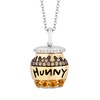 Disney Treasures Winnie the Pooh Citrine and 0.085 CT. T.W. Diamond "Hunny" Pot Pendant in Sterling Silver and 10K Gold