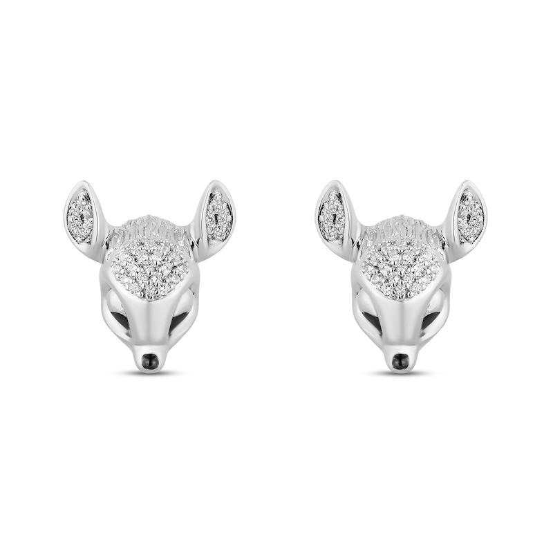 Main Image 2 of Disney Treasures Bambi 0.115 CT. T.W. Diamond Stud Earrings in Sterling Silver