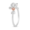 Thumbnail Image 1 of Disney Treasures Bambi 0.085 CT. T.W. Diamond Floral Shank Ring in Sterling Silver and 10K Rose Gold