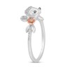 Thumbnail Image 1 of Disney Treasures Bambi 0.085 CT. T.W. Diamond Floral Shank Ring in Sterling Silver and 10K Rose Gold