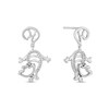 Disney Treasures Alice in Wonderland 0.085 CT. T.W. Diamond Cheshire Cat Drop Earrings in Sterling Silver