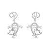 Disney Treasures Alice in Wonderland 0.085 CT. T.W. Diamond Cheshire Cat Drop Earrings in Sterling Silver