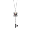 Thumbnail Image 0 of Disney Treasures Alice in Wonderland Garnet and 0.085 CT. T.W. Diamond Red Queen Pendent in Sterling Silver and 10K Gold