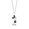 Disney Treasures Mickey Mouse 0.18 CT. T.W. Black and White Diamond Pendant in Sterling Silver – 19"