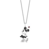 Disney Treasures Minnie Mouse 0.145 CT. T.W. Garnet and Black and White Diamond Pendant in Sterling Silver
