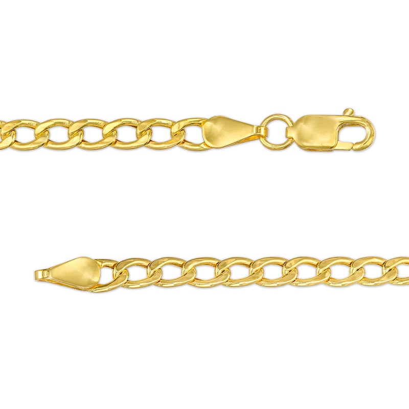 Main Image 2 of Child's 3.2mm Curb Chain Bracelet in Hollow 14K Gold – 6"