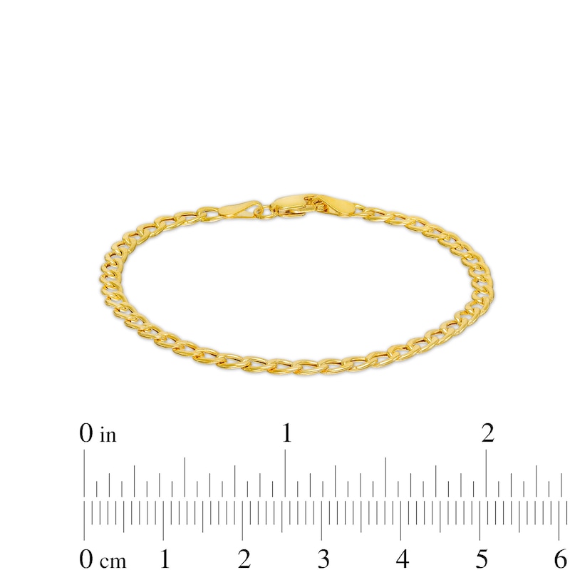 Main Image 3 of Child's 3.2mm Curb Chain Bracelet in Hollow 14K Gold – 6"