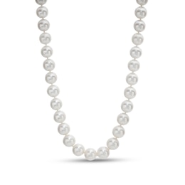 9.0-10.0mm Cultured Freshwater Pearl Strand Necklace with 14K Gold Extender and Clasp - 19&quot;