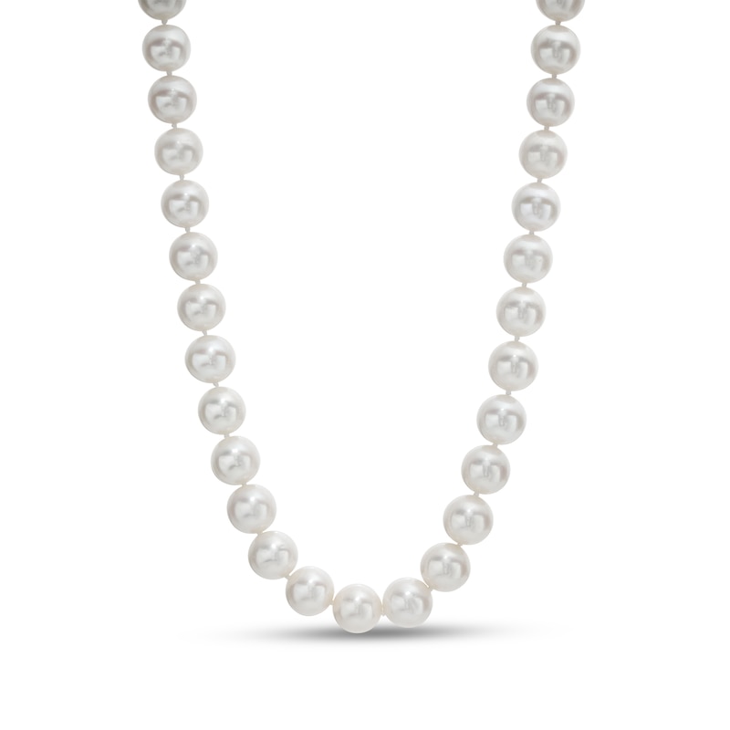 9.0-10.0mm Cultured Freshwater Pearl Strand Necklace with 14K Gold Extender and Clasp - 19"