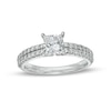 Thumbnail Image 1 of Vera Wang Love Collection 1.45 CT. T.W. Certified Lab-Grown Diamond Double Row Shank Engagement Ring in 14K White Gold