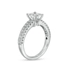 Thumbnail Image 3 of Vera Wang Love Collection 1.45 CT. T.W. Certified Lab-Grown Diamond Double Row Shank Engagement Ring in 14K White Gold