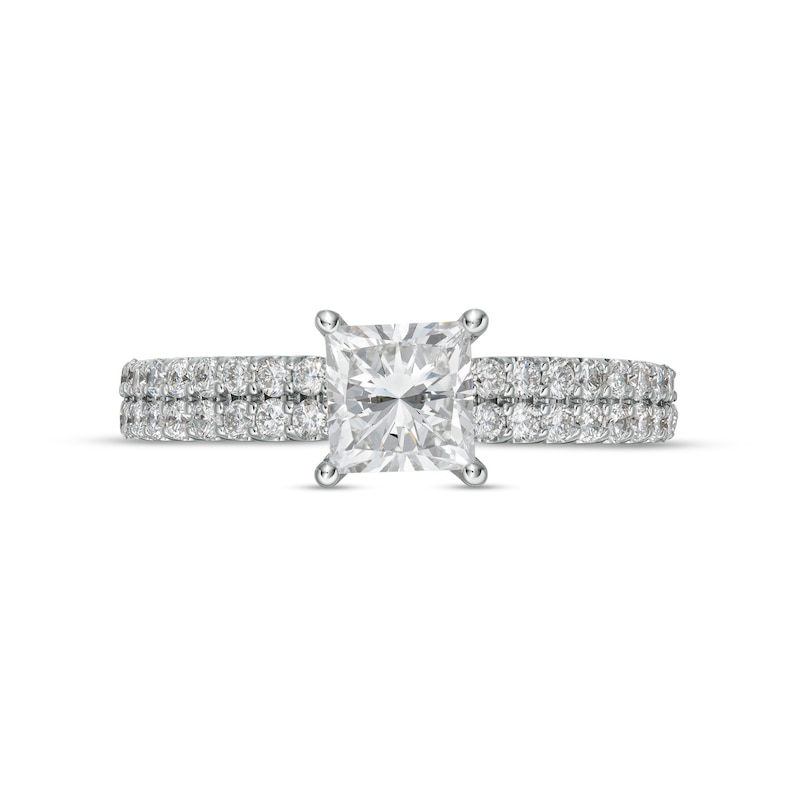 TRUE Lab-Created Diamonds by Vera Wang Love 1.45 CT. T.W. Double Row Shank Engagement Ring in 14K White Gold